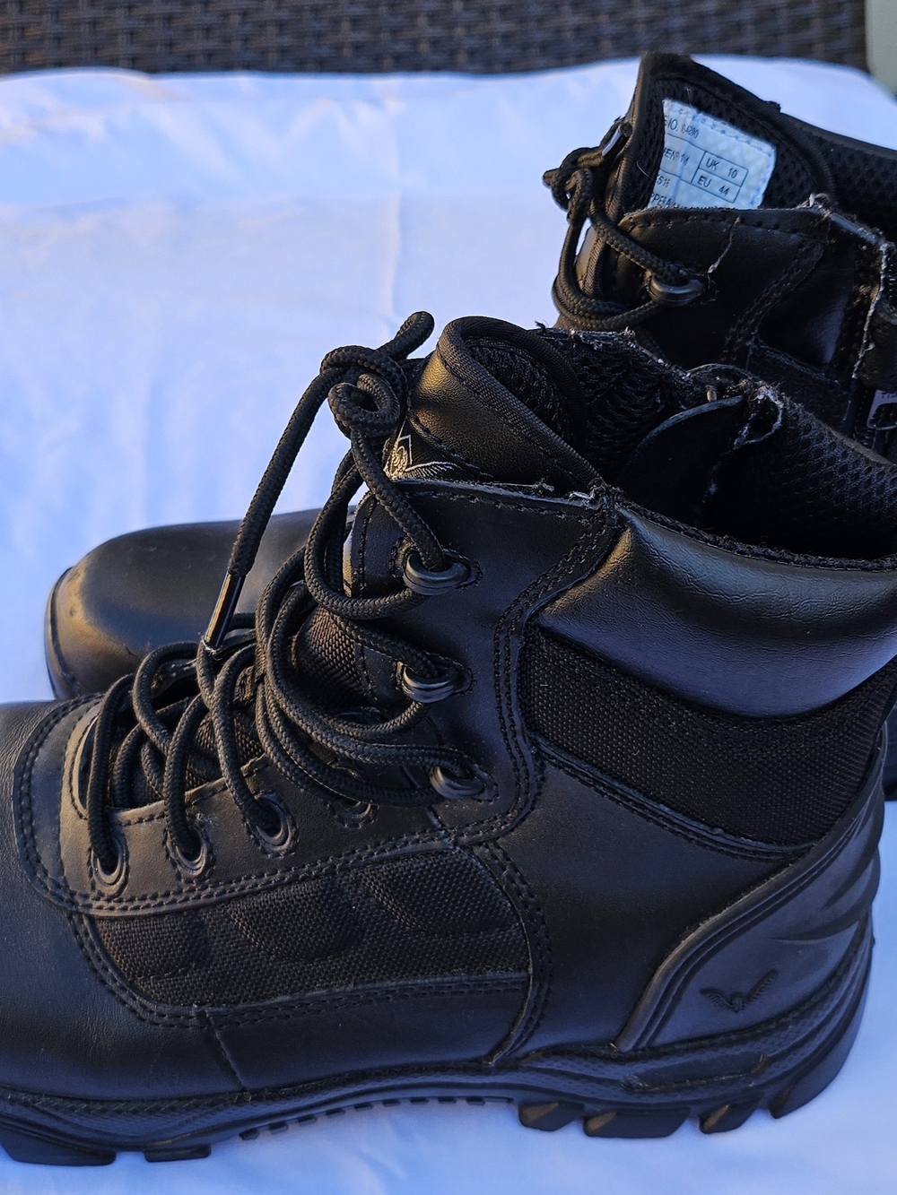 Men's Black Tactical Lace-Up Boots